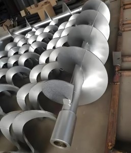 Plasma cladding of spiral blades